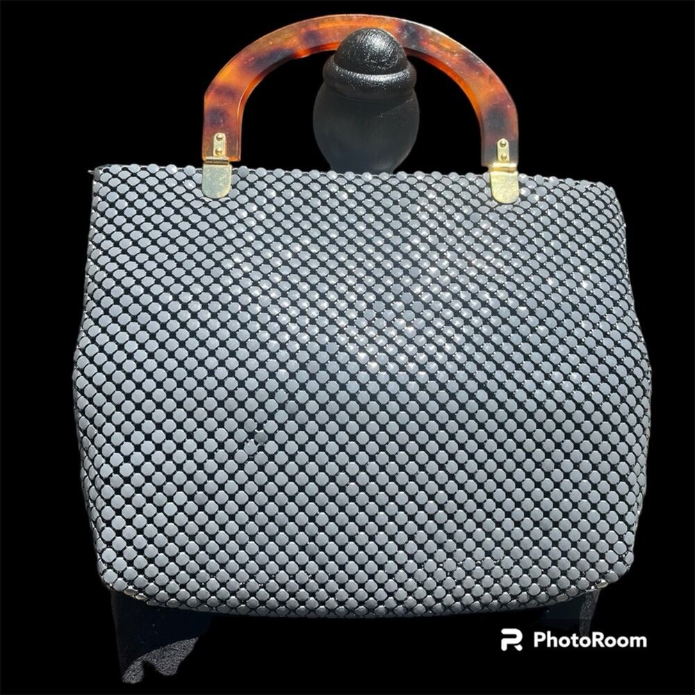 Vintage Y2K Grey Metal Mesh Purse Bag